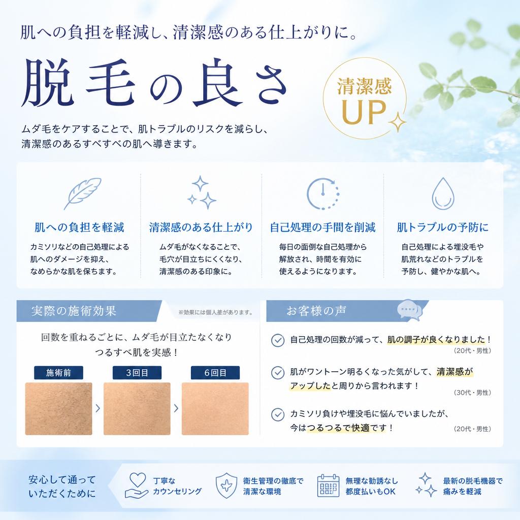 2. 脱毛の魅力