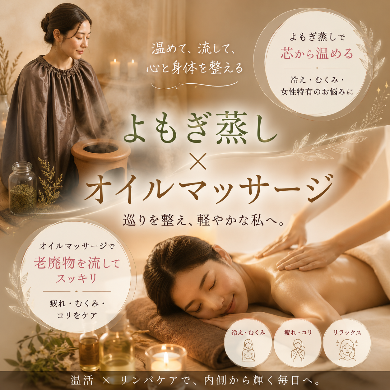 5. 特別メニューのご紹介<br>オイルマッサージ＋脱毛