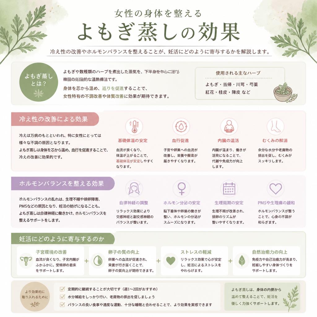 妊活におけるよもぎ蒸しの効果