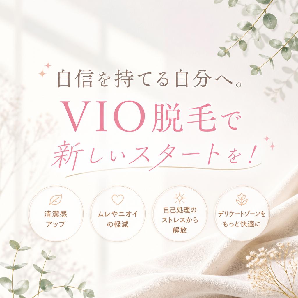 自信を持てる自分へ。VIO脱毛で新しいスタートを！