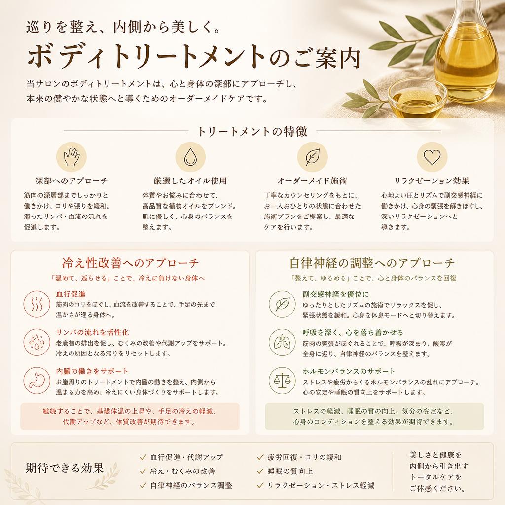 ボディトリートメントのご紹介