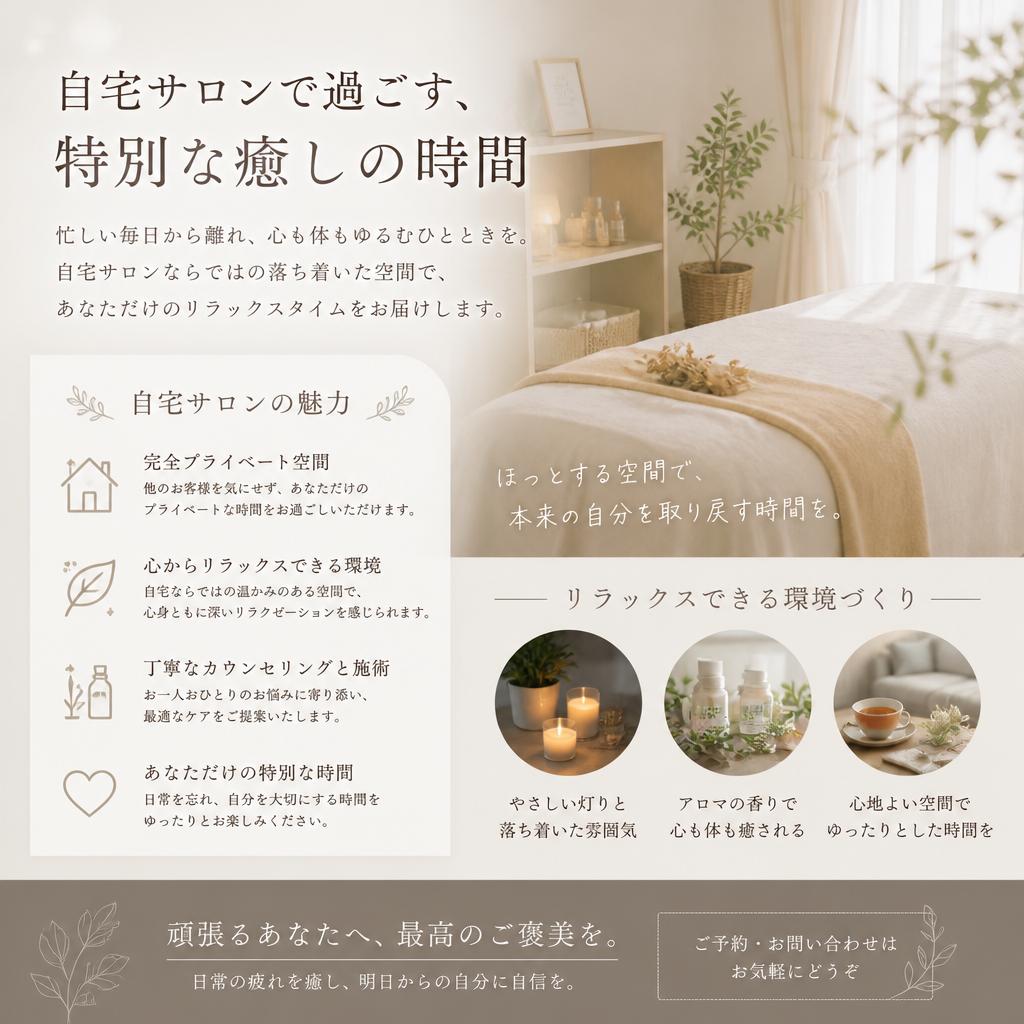 5. 自宅サロンの安心感