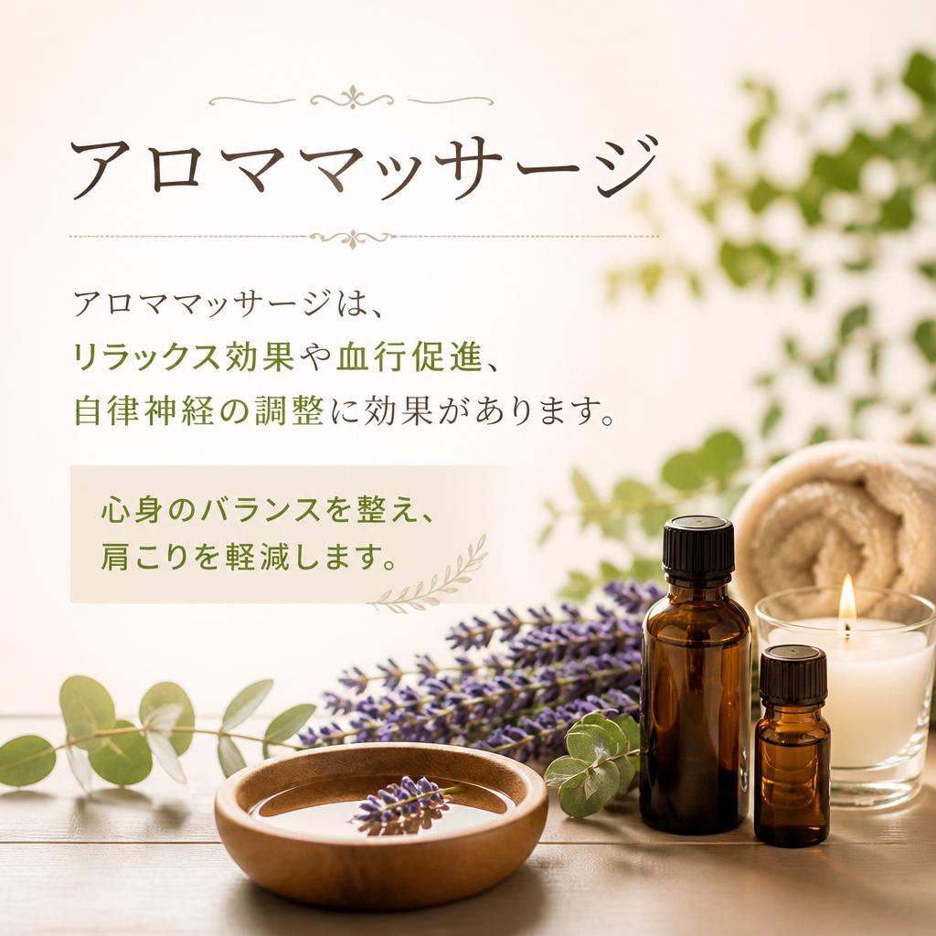 アロママッサージの効果